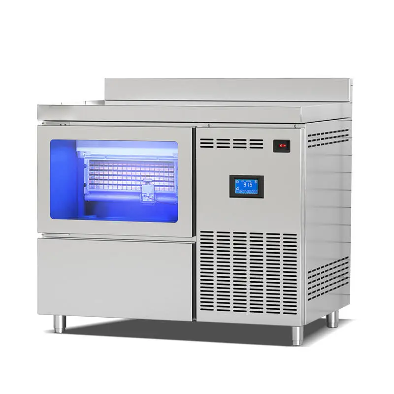 Bubble Tea Equipment Commercial Milk Tea Counter with Ice Maker Machine Professional Bubble Tea bar with 80kg/day Ice Ma — view 1
