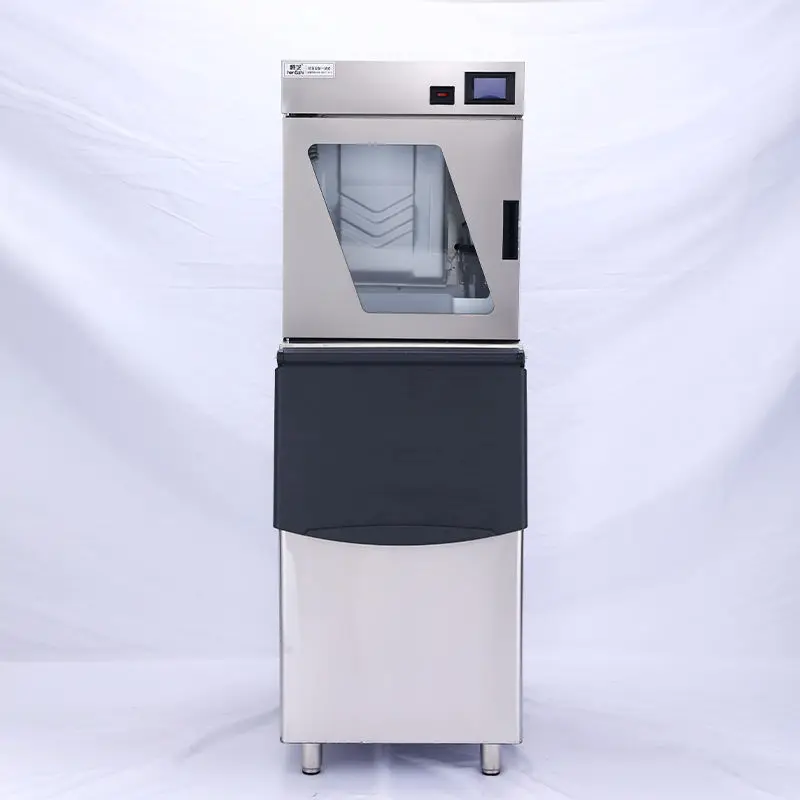Ice Maker Commercial Milk Bubble Tea Shop Vertical Large Capacity Square Ice Cube Machine — image 3