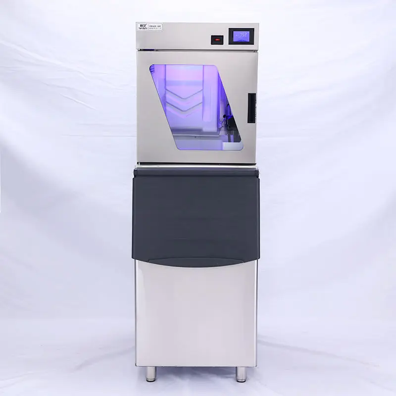 Ice Maker Commercial Milk Bubble Tea Shop Vertical Large Capacity Square Ice Cube Machine — image 4