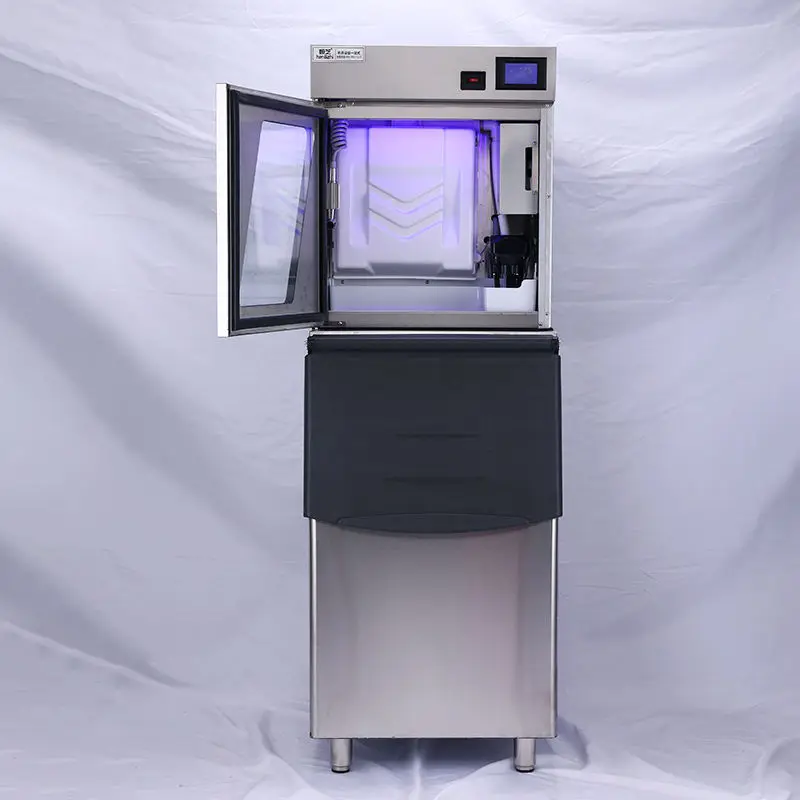 Ice Maker Commercial Milk Bubble Tea Shop Vertical Large Capacity Square Ice Cube Machine — image 6
