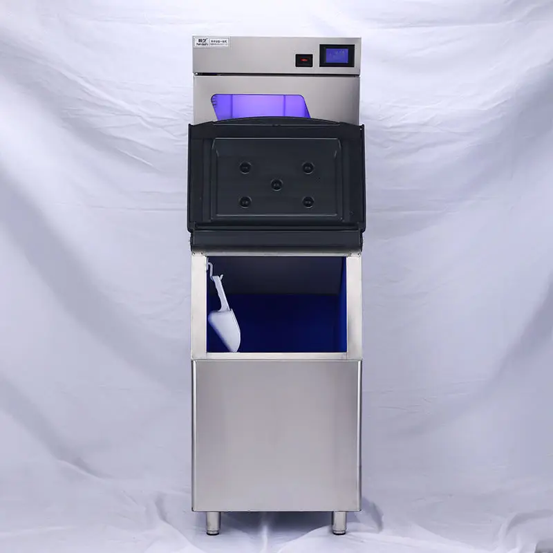 Ice Maker Commercial Milk Bubble Tea Shop Vertical Large Capacity Square Ice Cube Machine — image 7