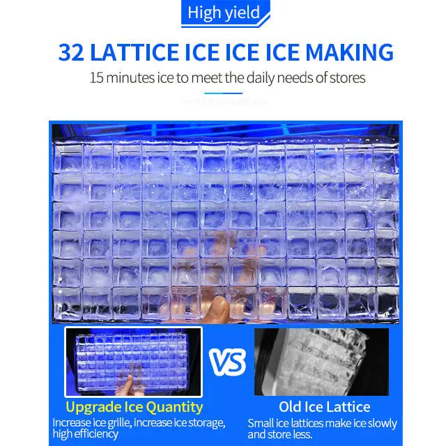 25KG 65P Ice Cube Makers Machine Small Commercial Ice Machine Ice Maker — image 4