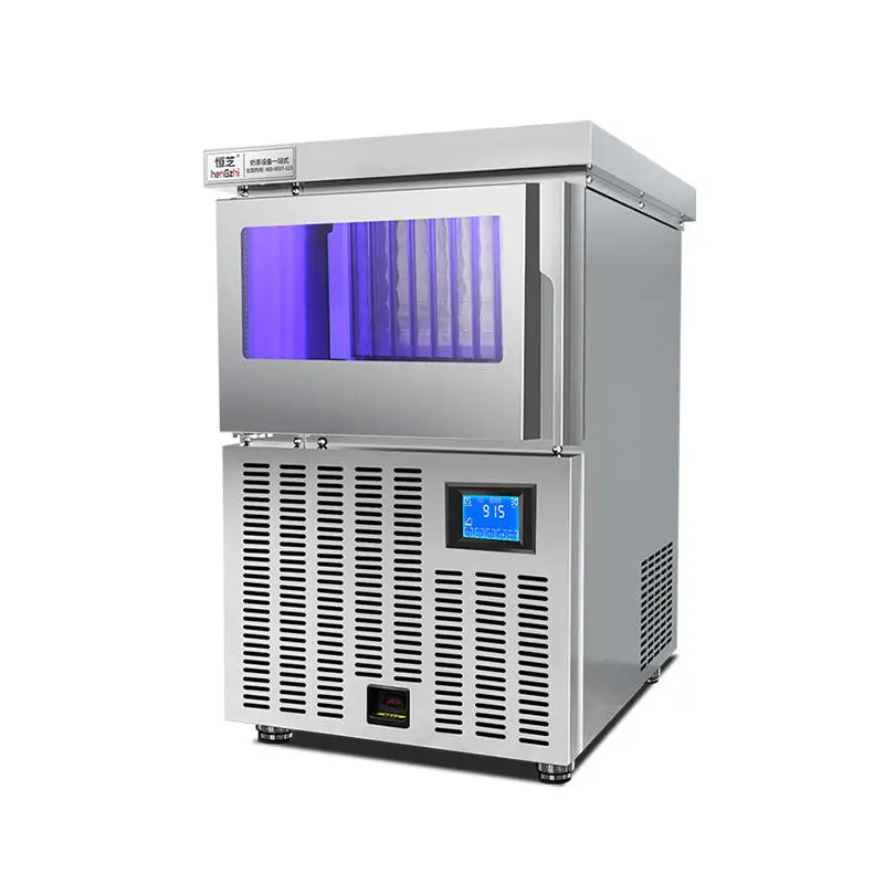 Blue Light Crescent Ice Making Machine Commercial Moon Shape Ice Machine — image 3