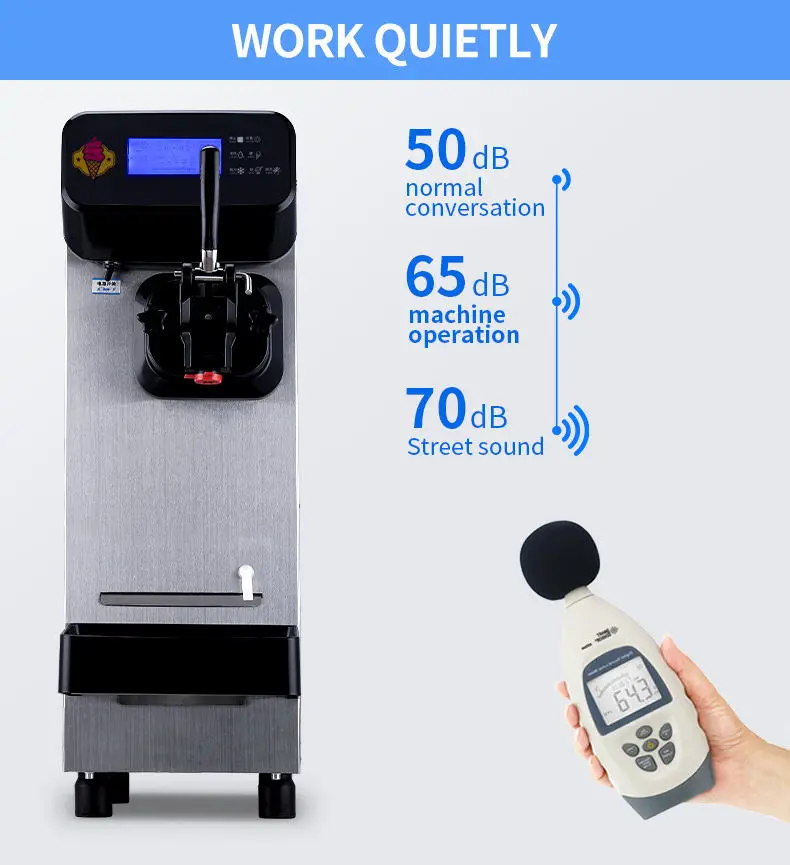 Professional Commercial Small Single Head Ice Cream Machine New Stainless Steel 110/220V 1 Year Warranty — image 5