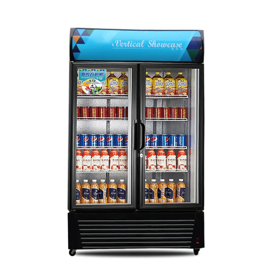 Led Light Cold Drink Beverage Chiller Upright Display Cabinet Can Cooler Bar Fridge Commercial Refrigerator — image 4