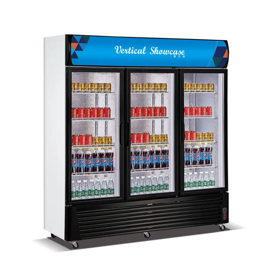 Led Light Cold Drink Beverage Chiller Upright Display Cabinet Can Cooler Bar Fridge Commercial Refrigerator — image 6