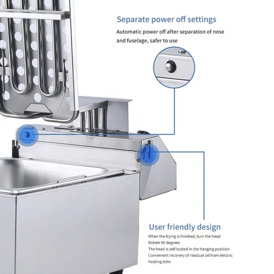 HENGZHI High Quality Chicken Potato Chips Fryer Commercial Stainless Steel Electric Deep Fryer Machine for Fast Food — image 6