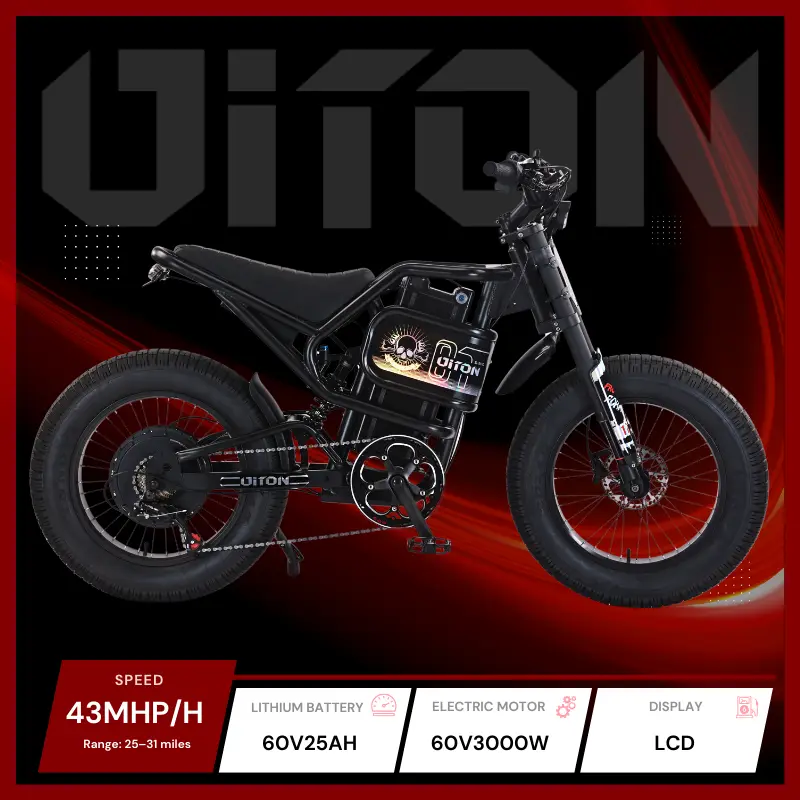 AKEZ S300 60V 3000W High Power Electric Bike High Carbon Steel Frame Dual Suspension 25Ah Long Range — image 3