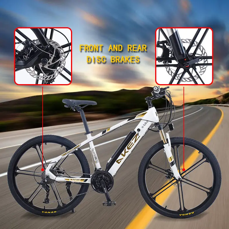 Akez 001 36V 350W 10ah Bike CE Certified Cost-Effective Choice High-Traction Tires Sporty Design Fitness Riding — image 6