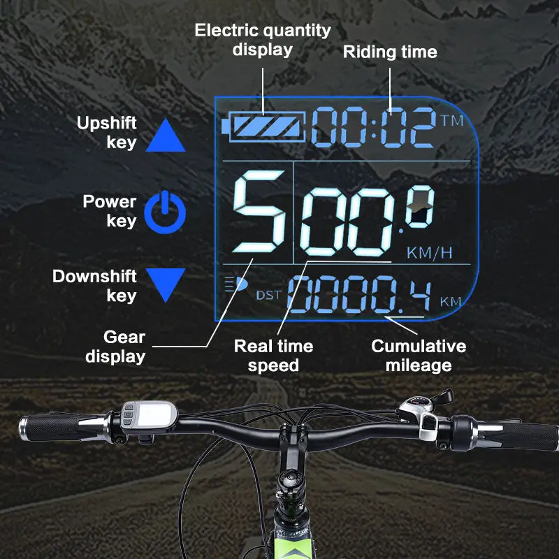 Akez LH-Snow 26" Foldable 1000W E-Bike | 48V 10.4Ah, 4.0 Fat Tires & Dual Suspension | Snow & All-Terrain Adventure Cruiser — image 3