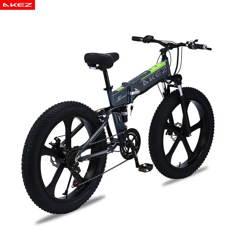 Akez 26" Folding Electric Bike | 48V 1000W Motor | 10.4Ah Battery | Lightweight Foldable E-Bike for Adults Commuting — view 1