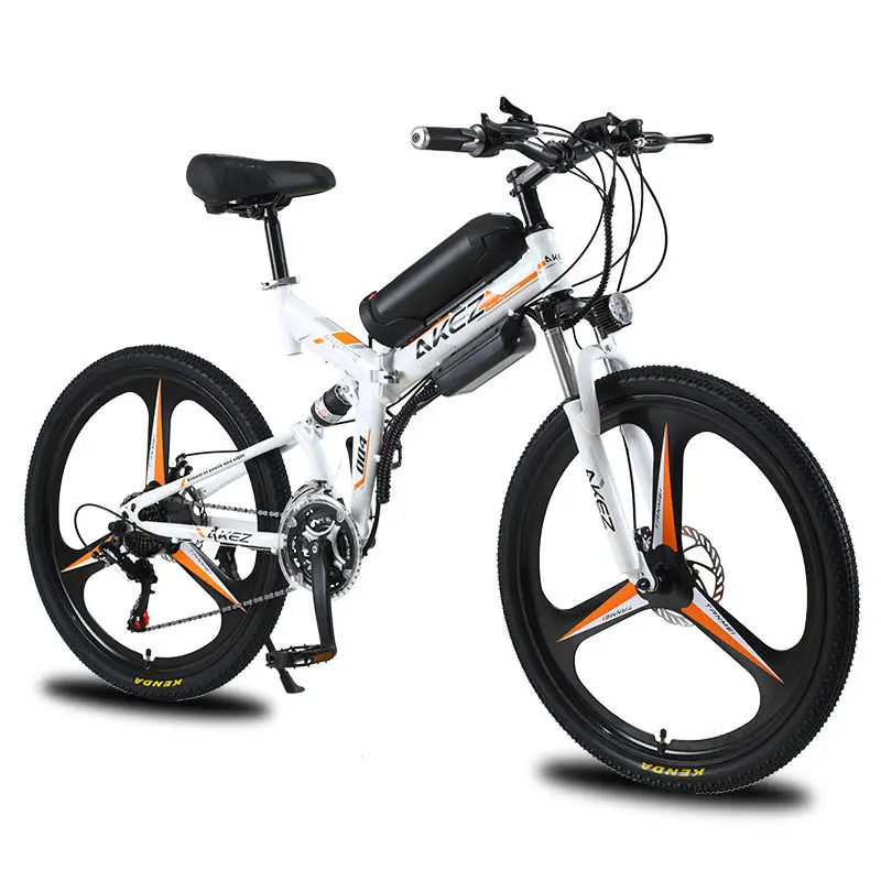 AKEZ 26" Foldable Electric Bike | 36V 350W Brushless Motor 10Ah Battery | Lightweight Carbon Steel Frame | Dual Disc Brakes | — image 3