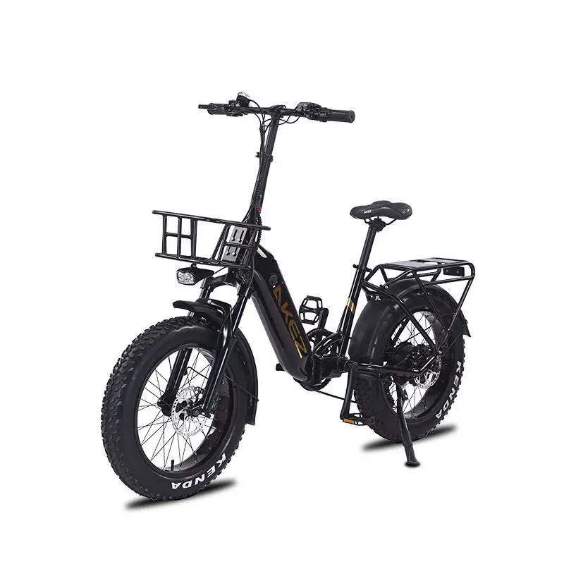 Akez 20"Electric folding bicycle|with a basket Extra-large storage space|48v 10ah 350w — image 2