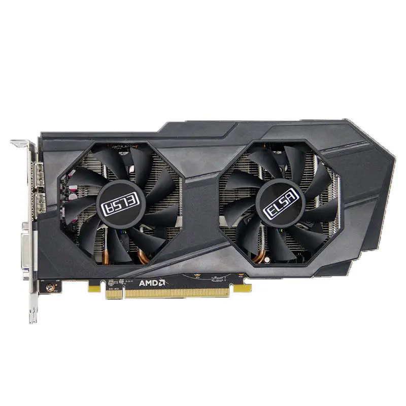 Wholesale Elsa AMD RX580 8G Graphic Card with 8G/256bit Frequency 1284/7000MHz GDDR5 for Gaming or Server — view 3