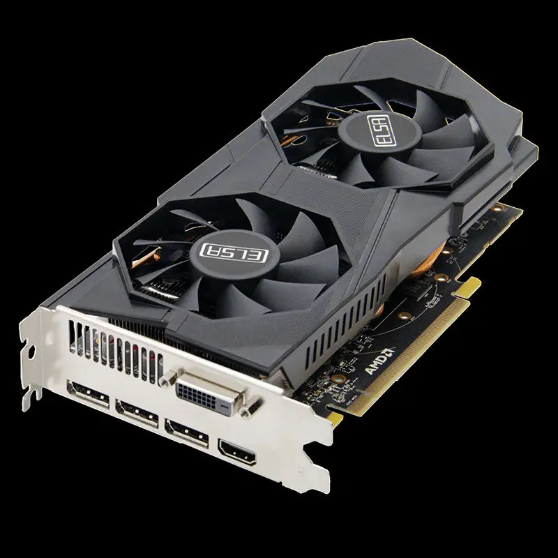 Custom High Quality Drive the Display Dual Fan AMD DDR5 GPU RX550 8G/256 BIT Gaming Graphics Card — view 3