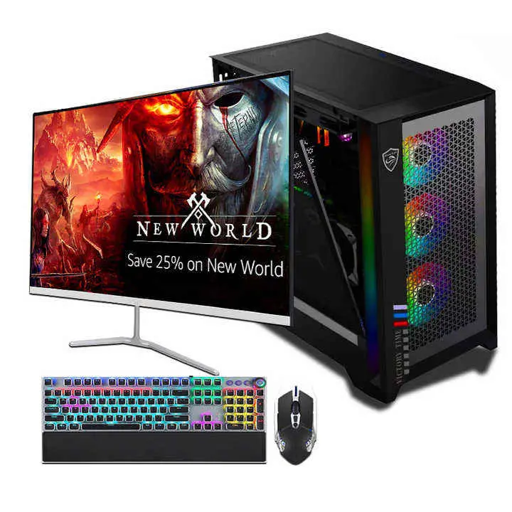 Game Desktop Host Core I3 I5 I7 CPU 8G RAM 120GB 256GB 512GB SSD Supply PC Gaming Desktop Computer with Graphic Card — view 1