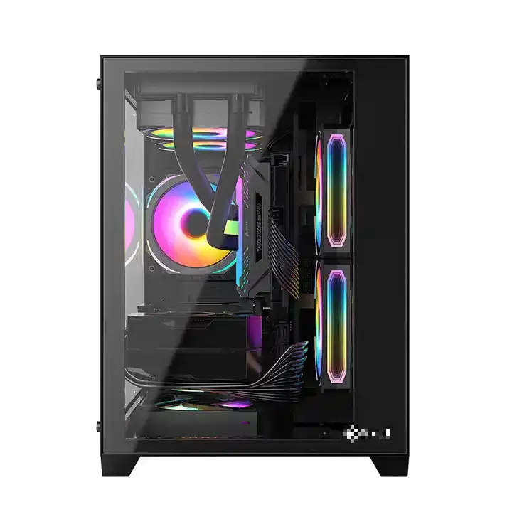 Factory Direct Sale M-ATX Gaming Case Horizontal Tempered Glass Customized PC Case — image 2