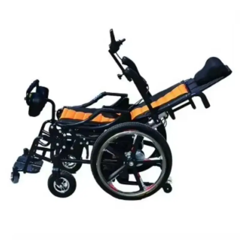 2025 Good Quality Powerful Motors Rehabilitation Medical Big Wheels Foldable Adjusted Backrest Standing up Electric Wheelchair — image 2