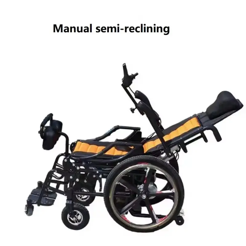 2025 Good Quality Powerful Motors Rehabilitation Medical Big Wheels Foldable Adjusted Backrest Standing up Electric Wheelchair — image 3