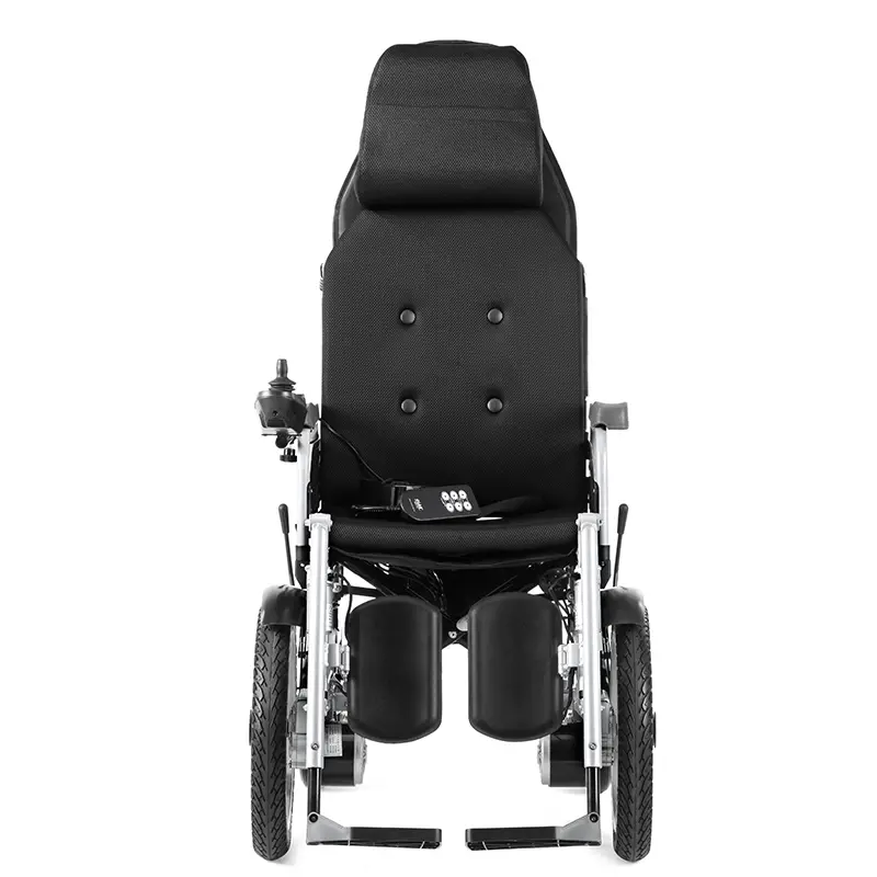 Self-Locking Brake Electric Reclining Wheelchair with Auto Lying Down Hub Motor Battery Operated for Disabled People — image 2