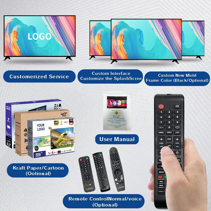 70 Inch 4k Television Android 2k Smart Tv 32 43 50 55 60 65 75 85 Inch for Cinema Experience — image 4
