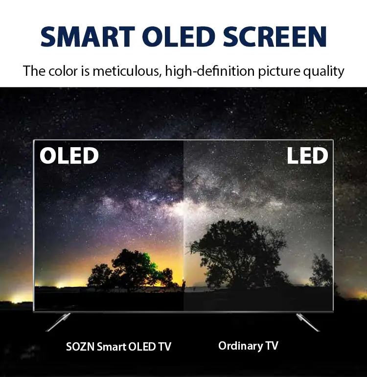65 Inch OLED 4K UHD Smart TV Android 14 Television Global Multi-Language WiFi TV with US UK EU AU Plug Home Theater — image 6