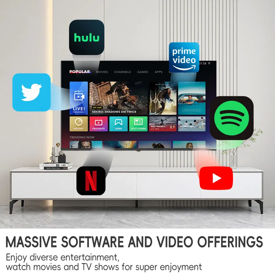 Smart AndroidTV4K UHD - 55-100 Inch Mini-LED QLED Television, 120Hz, HDMI 2.1, Dolby Vision, Wi-Fi 6 Home Cinema Gaming TV — image 2