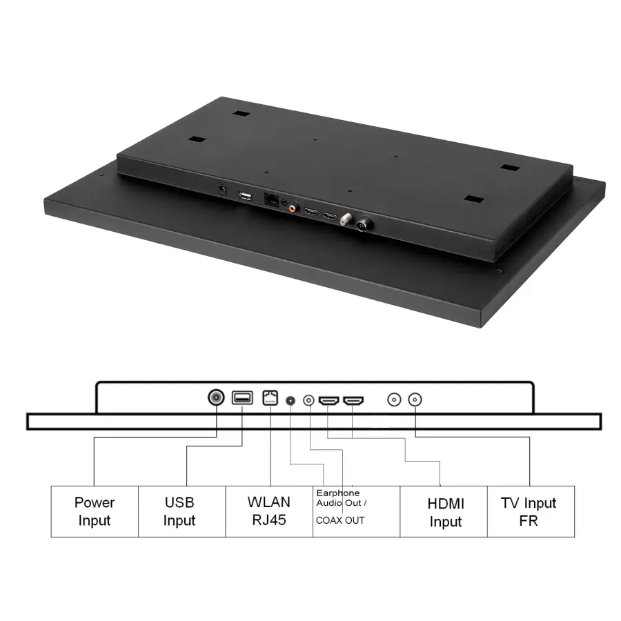 Souria 22 inches Touchscreen Android Smart Mirror LED Television for Bathroom SPA FHD DTV Tuner DVB ATSC Kitchen — view 4