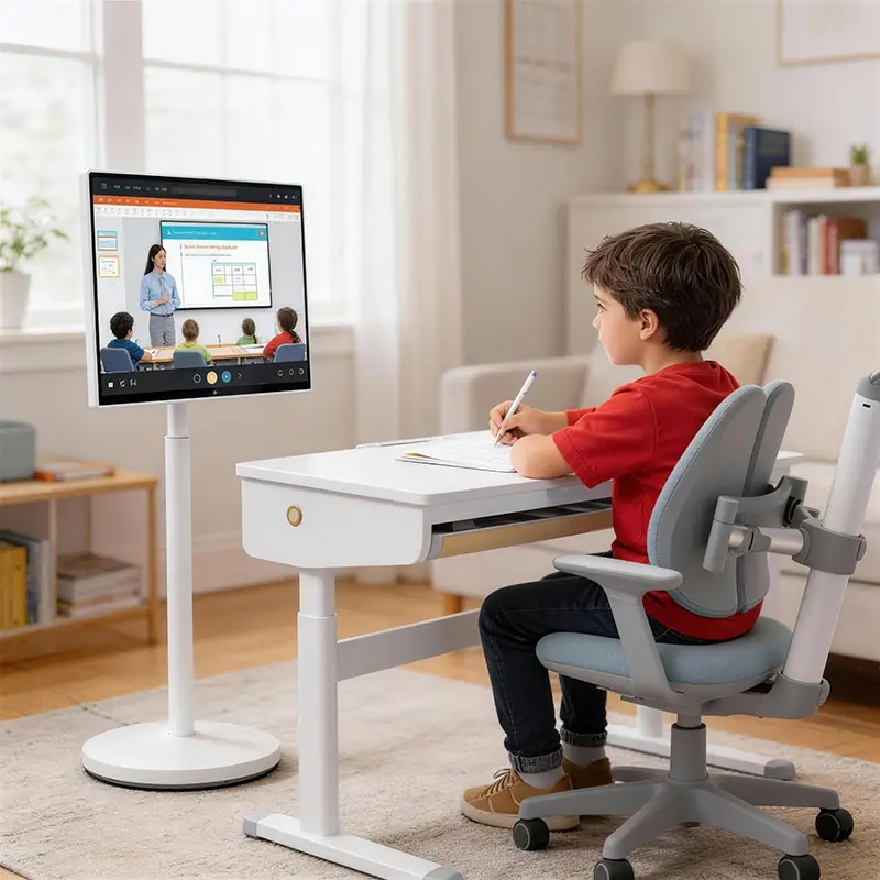 21.5/24/27/32 Inch Movable Touch Screen Monitor Floor Standing Android Wireless Portable Smart Tv for Home — image 4