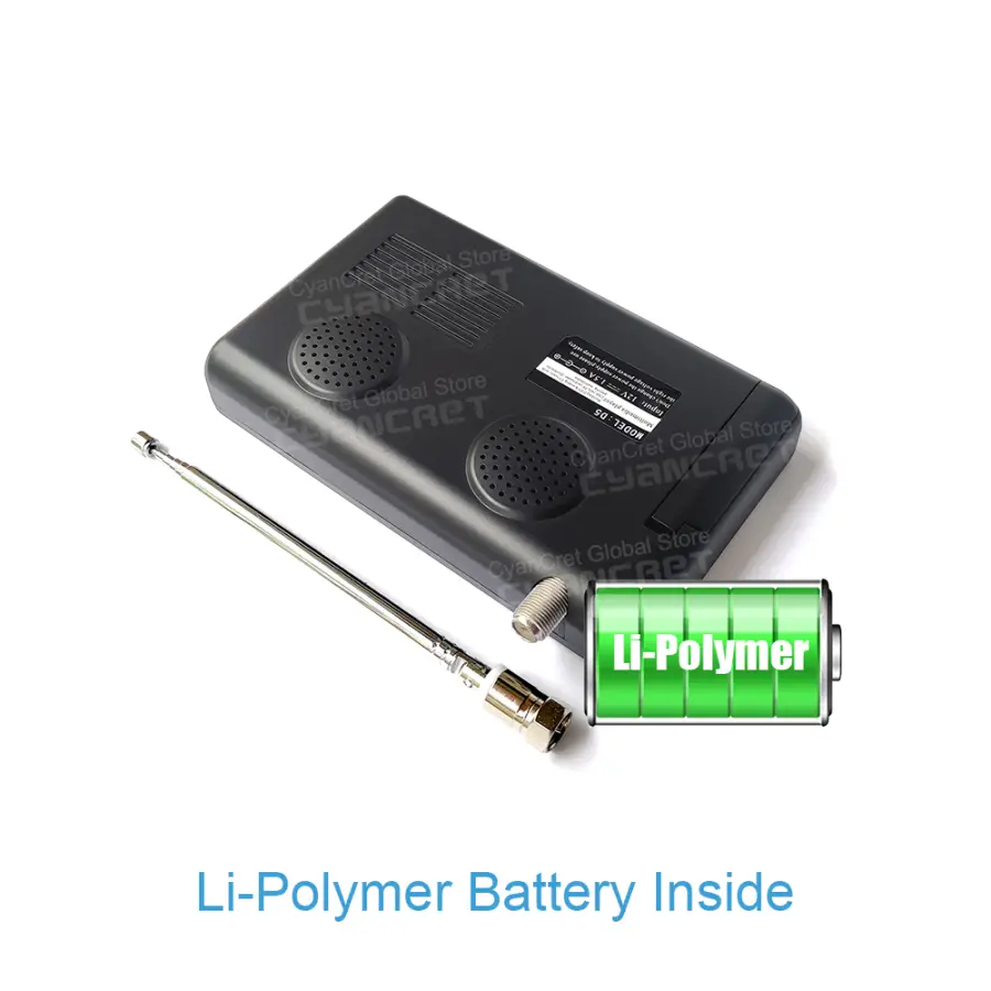 LEADSTAR D5 Portable TV Pocket TV 5 Inch DVB-T2 ATSC ISDB-T TDT DTT Digital and Analog Mini Small Car Television Support TF AC3 — image 4