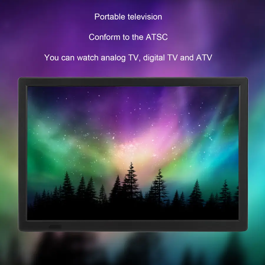 15.5 Inch Digital TV ATSC High Sensitivity Portable Digital Television Battery Powered TV Portable Digital TV Portable TV Player — image 2
