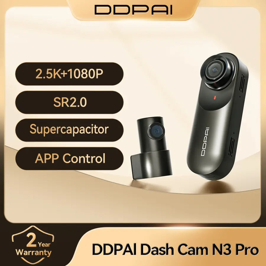 DDPAI Mola N3 Pro Dash Camera Driving Vehicle Cam Wifi Smart Connect Car Recorder 2.5K Car DVR Dash Camera — view 1