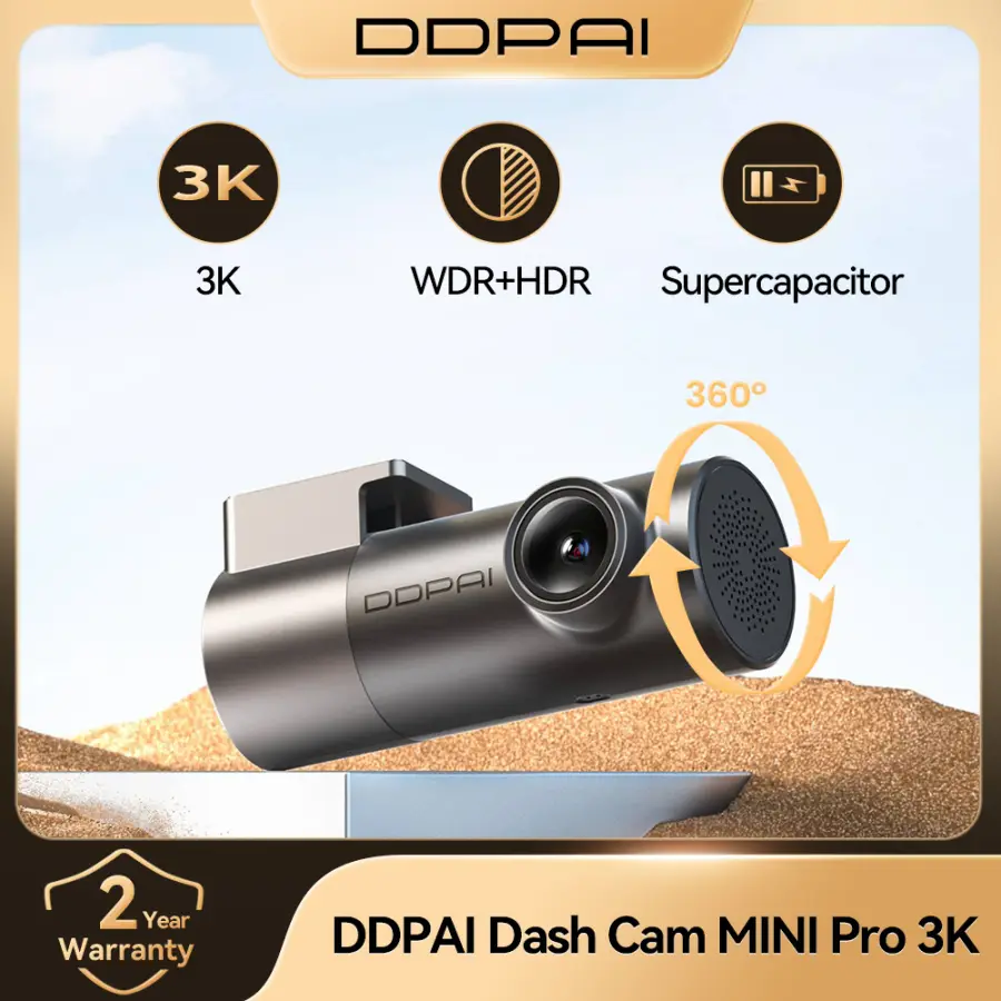 DDPAI MINI Pro Dash Cam 3K HDR 1620P Car DVR with WiFi Night Vision WDR Voice Control 24H Parking Monitor 143° FOV — view 1