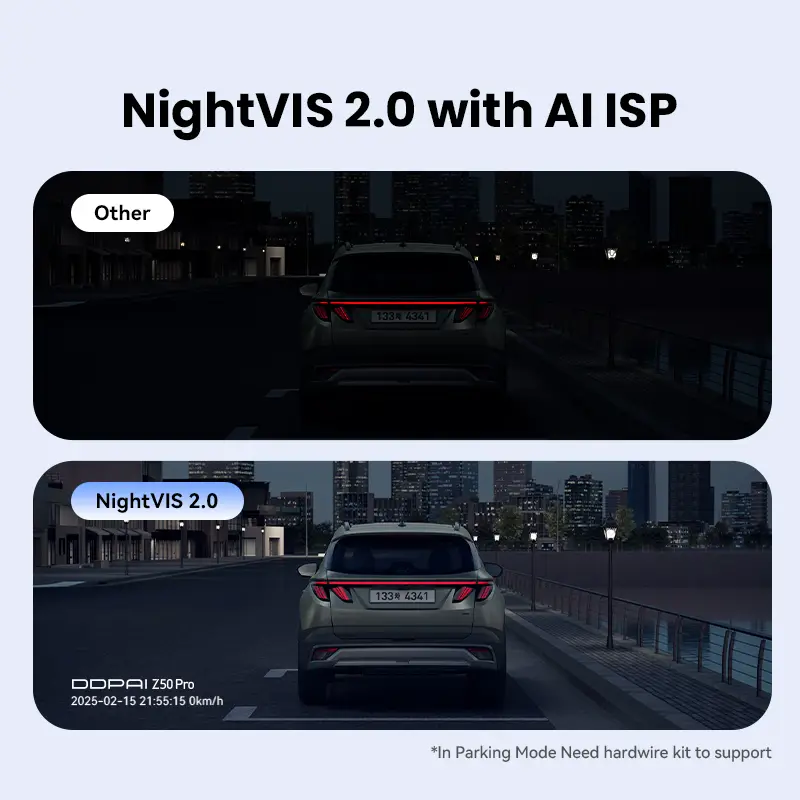 DDPAI Dash Cam Z50 Pro 4K Car DVR Night Vision 5GHz Wi-Fi GPS ADAS 24h Parking Mode Support Front and Rear Camera — image 5