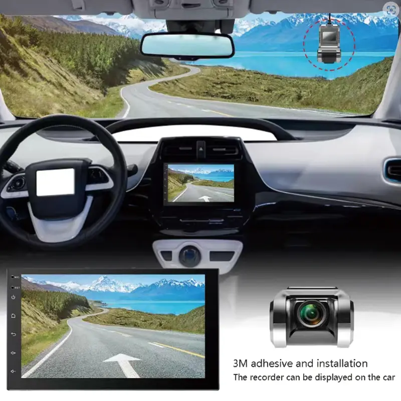 HD 1080 PDash Cam Car USB ADAS DVR Dual-lens Camera Video Special for Android Multimedia Player Front Recorder Reverse Vision — image 2