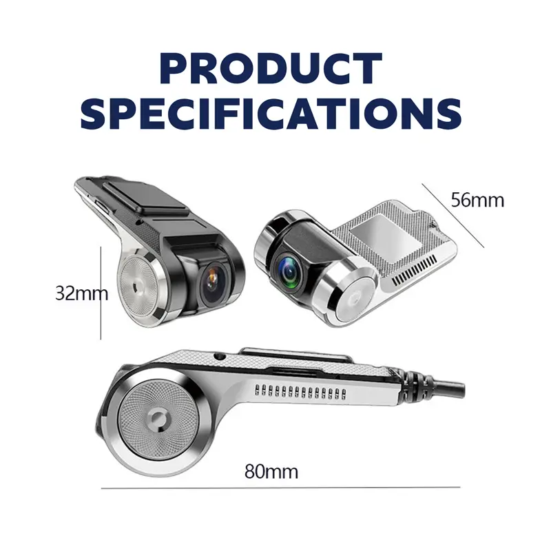 HD 1080 PDash Cam Car USB ADAS DVR Dual-lens Camera Video Special for Android Multimedia Player Front Recorder Reverse Vision — image 5