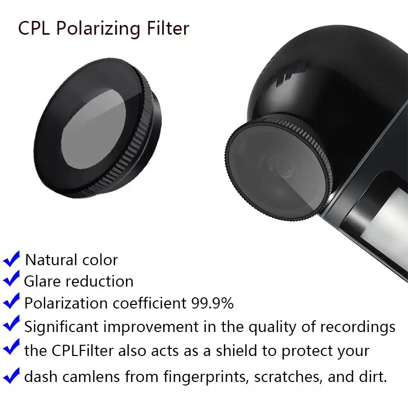 for 70mai Dash Cam 4K Omni X800 CPL Filter HD Lens Dust Protection Anti Glare CPL Filter — image 5