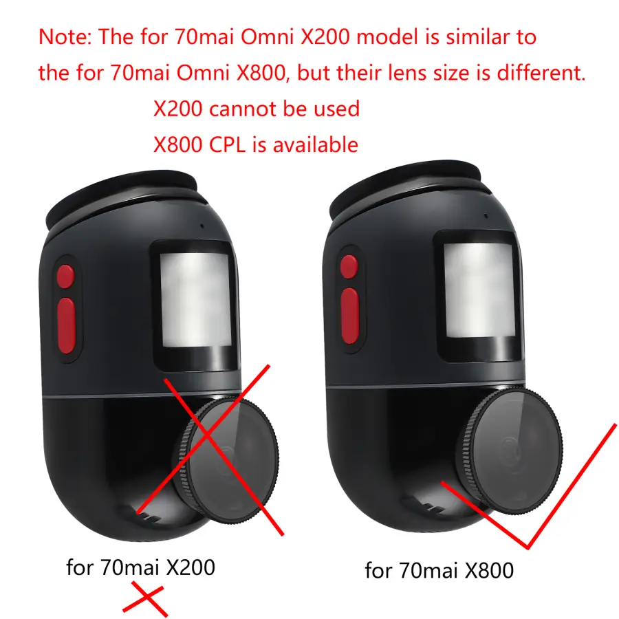 for 70mai Dash Cam 4K Omni X800 CPL Filter HD Lens Dust Protection Anti Glare CPL Filter — image 6