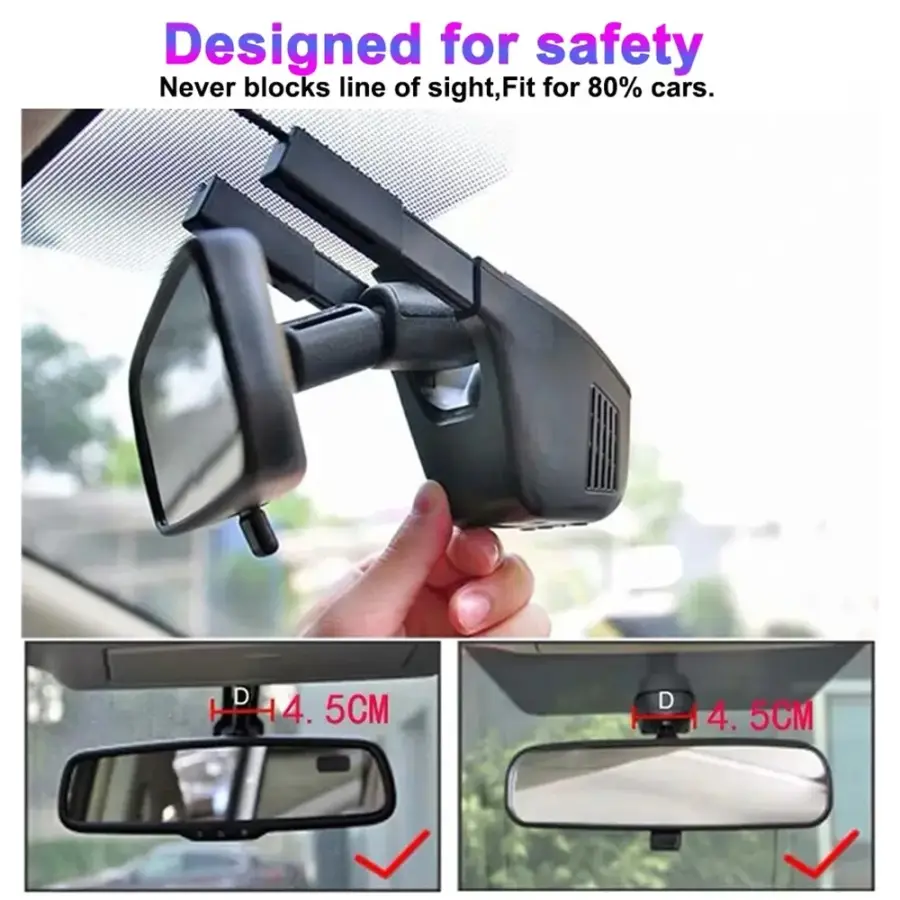 U-type hidden 4K 2160P WiFi car DVR tachograph camera HD 1080P 24H parking monitoring APP control car driving video recorder — image 5
