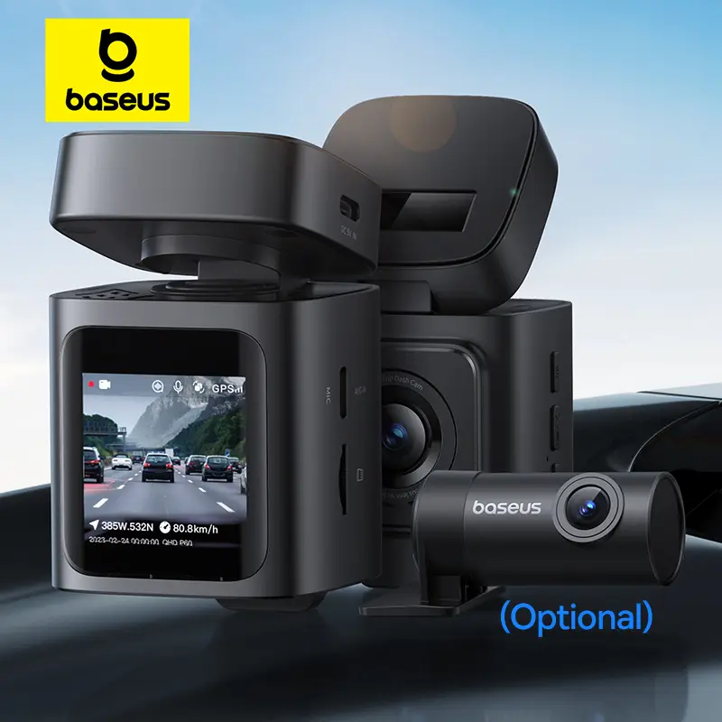 Baseus 3K Dash Cam VD1 Front and Rear Cam HD Built-in GPS Galileo Supercapacitor Car DVR Car Camera Recorder Support 24H — view 1