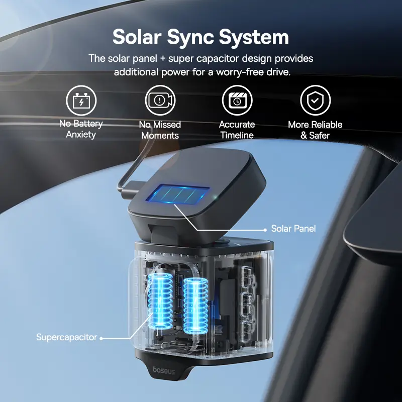 Baseus 3K Dash Cam VD1 Front and Rear Cam HD Built-in GPS Galileo Supercapacitor Car DVR Car Camera Recorder Support 24H Parking — image 6