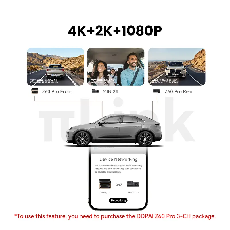 DDPAI Z60 Pro 4K Dash Cam Auto Dashcam Front GPS Car Camera for Dual SONY Sensor WiFi ADAS Night Vision DVR Video Record — view 4