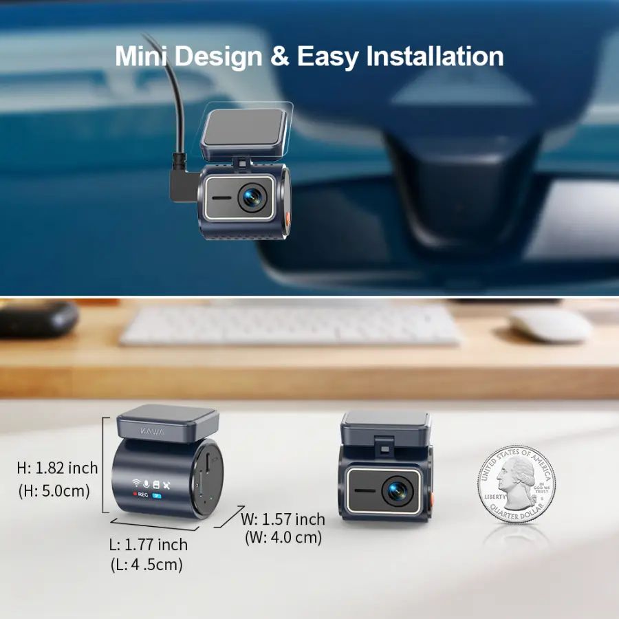 KAWA 4K Front Dash cam MINI 7 Pro,WiFi Car Camera with APP/Voice Control/WIFI6/GPS, AUTO Video Recorder,Dashcam,HDR,Dash camera — image 5