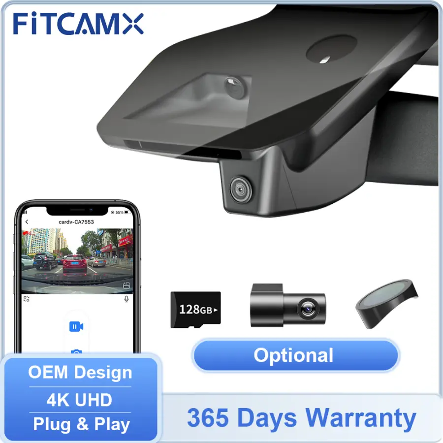 FITCAMX Dashcam for Dodge Hornet 2023-2025, 4K Front Rear Camera for Dodge Ram 1500 Bighorn Laramie Tradesman Rebel 2025 — view 1