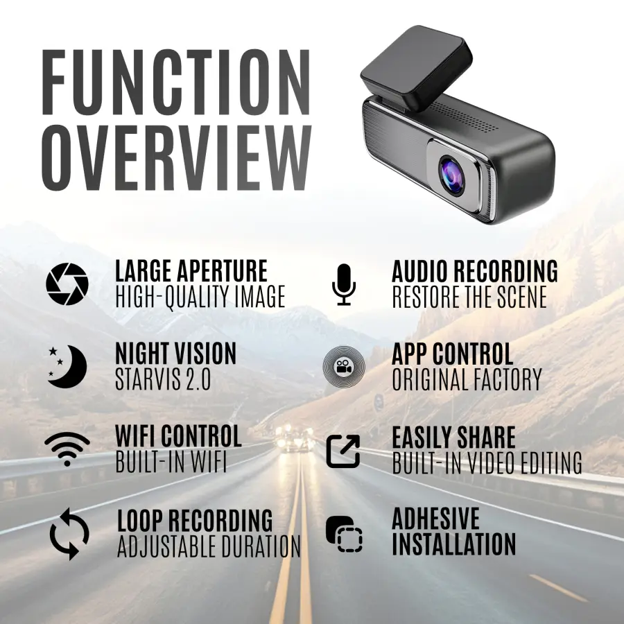 New 2026 Q6 4K Dual Lens Dash Cam Front 4K+Rear 1080P Car DVR HDR Driving Recorder Supercapacitor WiFi 24H Parking Monitor — image 3