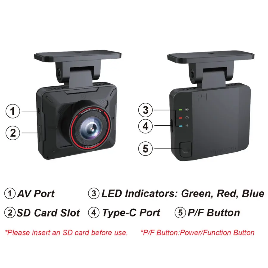 AKEEYO 1080p Wifi 120 Degree Usb Charger Mounted Video Recorder Cheaper Simple Dash Cam With App — view 6