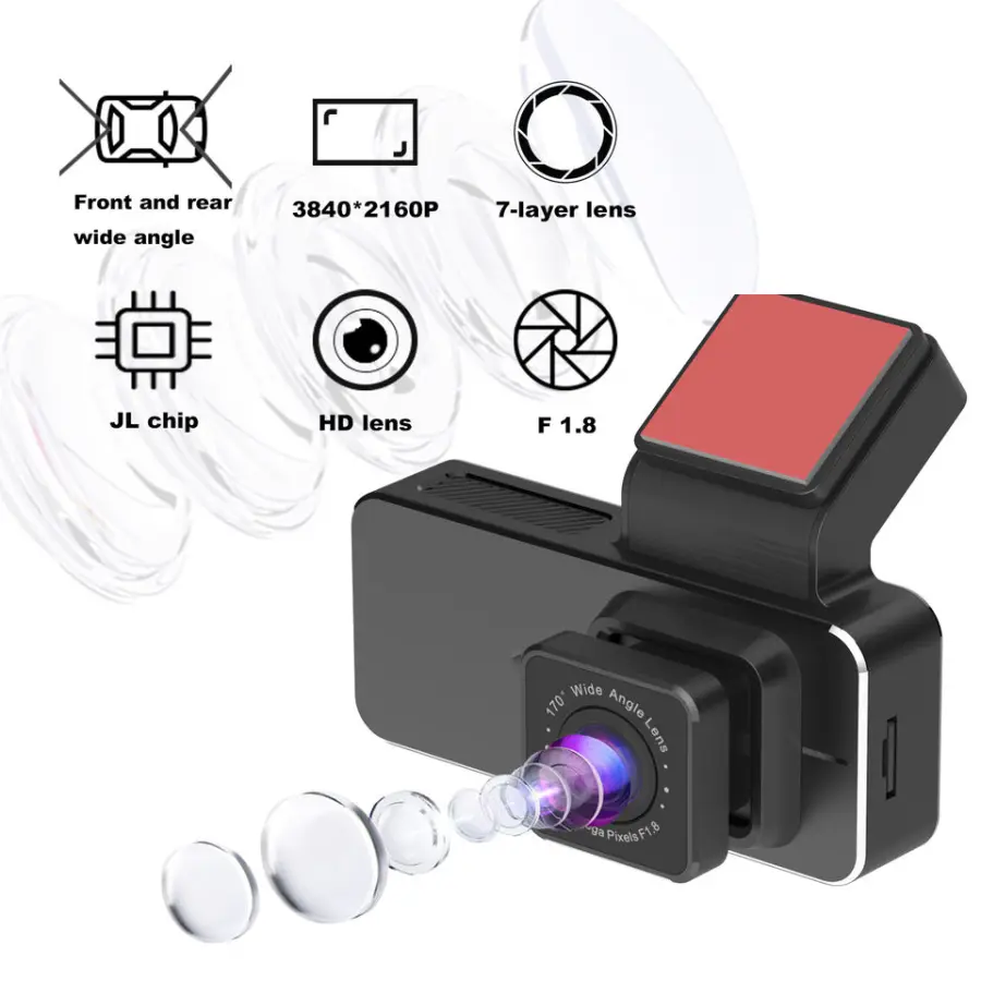 TikTok Trending 3.39-Inch IPS Dashcam 2K Car DVR 2 Channels Front/Rear Video Recorder Dual Back Cameras 1 Year Warranty — image 3