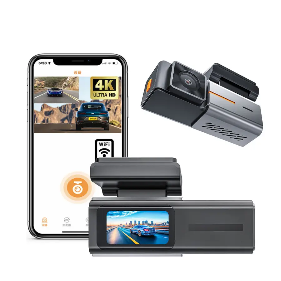 Best Selling 4K WiFi Dash Cam Car DVR G-Sensor Night Vision Dual Lens Front/Rear Video Recorder IPS Screen Super Capacitor — image 2