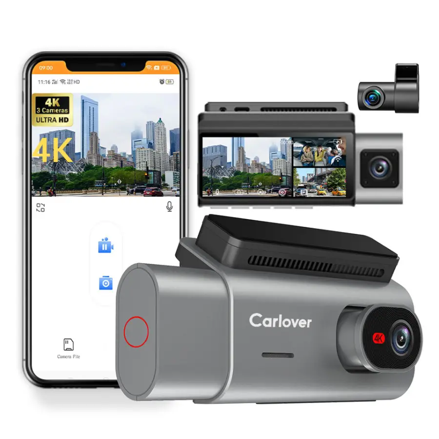 4K Dashcam WiFi 3.69-inch 3 Lens With Infrared Lens in Vehicle for No-light Night Vision — image 4