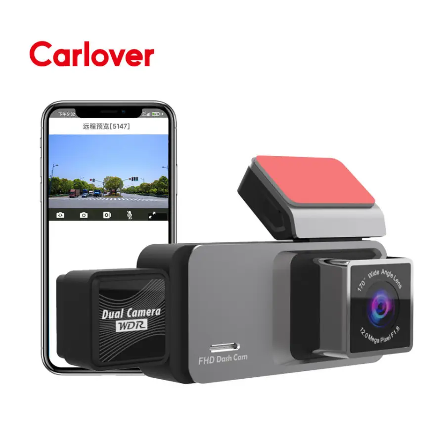 3 Channel Dash Cam 1080P Front and Rear Inside Triple Car Video Recorder Car DVR Camera With Night Vision for Car Taxi — image 3